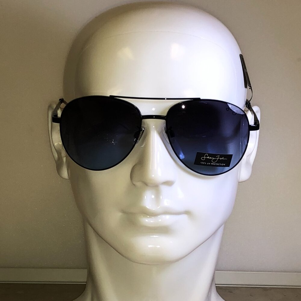 Sean John Black Aviator Frame Sunglasses